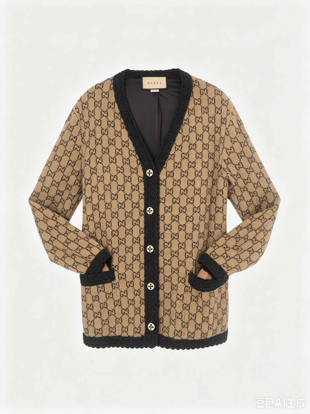 Gucci Brown Monogram GG-Pattern Jacket - Picture 3 of 9